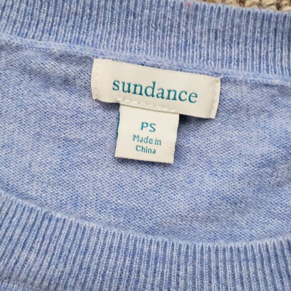 Sundance Catalog Wise Owl Sweater Wool Blend Blue - Picture 4 of 10